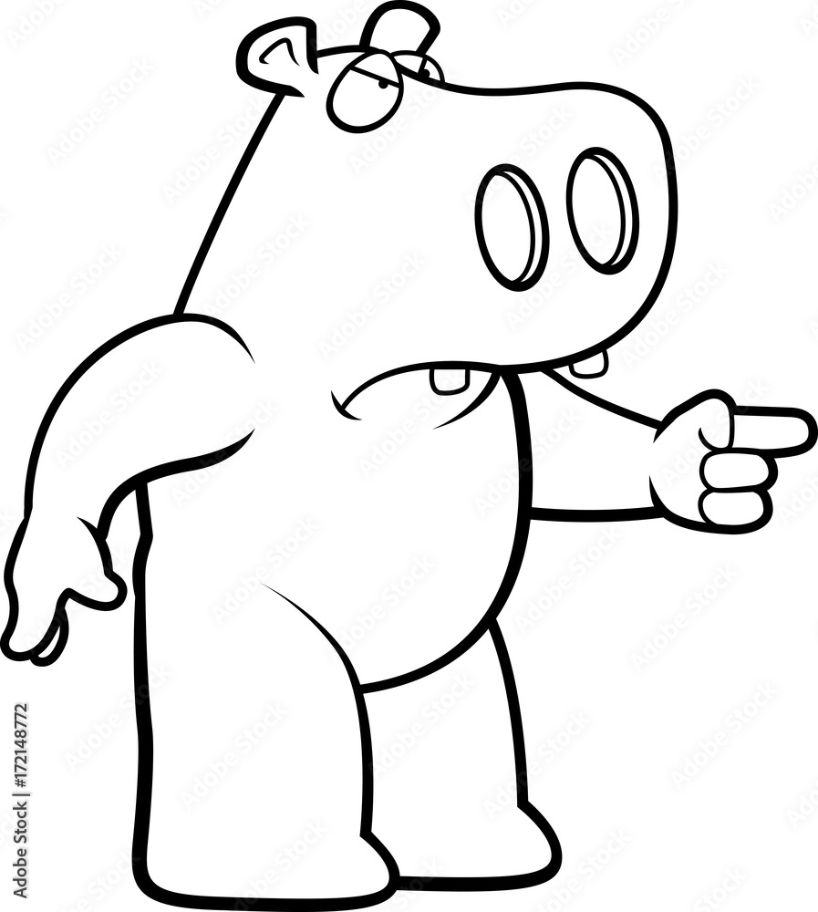 Obraz premium Angry Hippo
