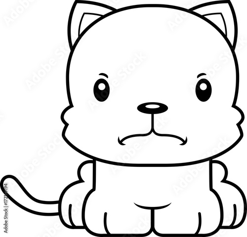 Cartoon Angry Kitten