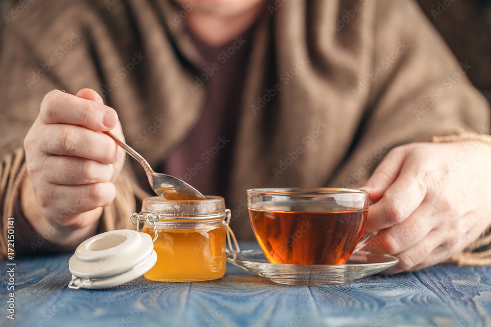Hot tea with honey Hot tea with honey