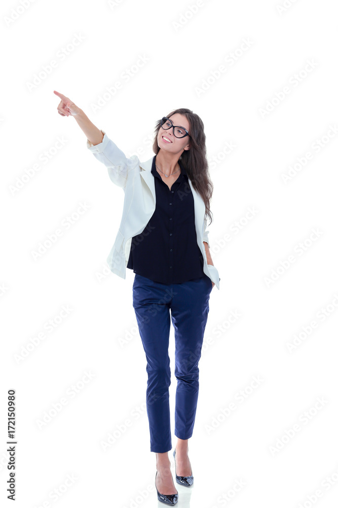 Business woman point finger at you looking at camera. Isolated on white background. Business woman Business woman point finger at you looking at camera. Isolated on white background. Business woman
