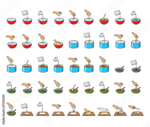 big collection of cooking symbols