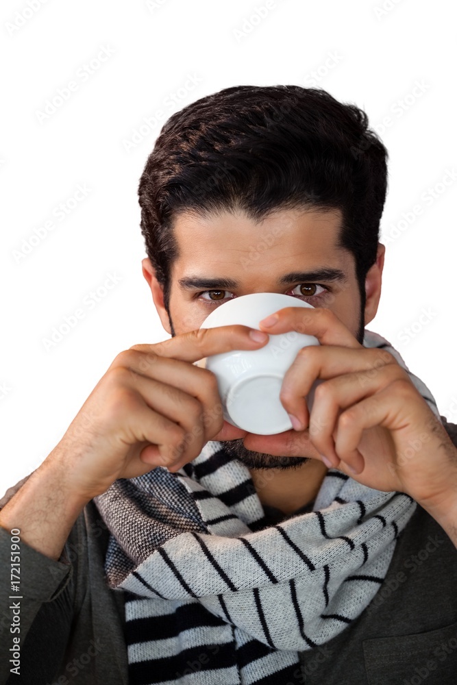 Portrait of man having a cup of tea Portrait of man having a cup of tea