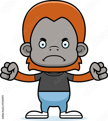 Cartoon Angry Orangutan