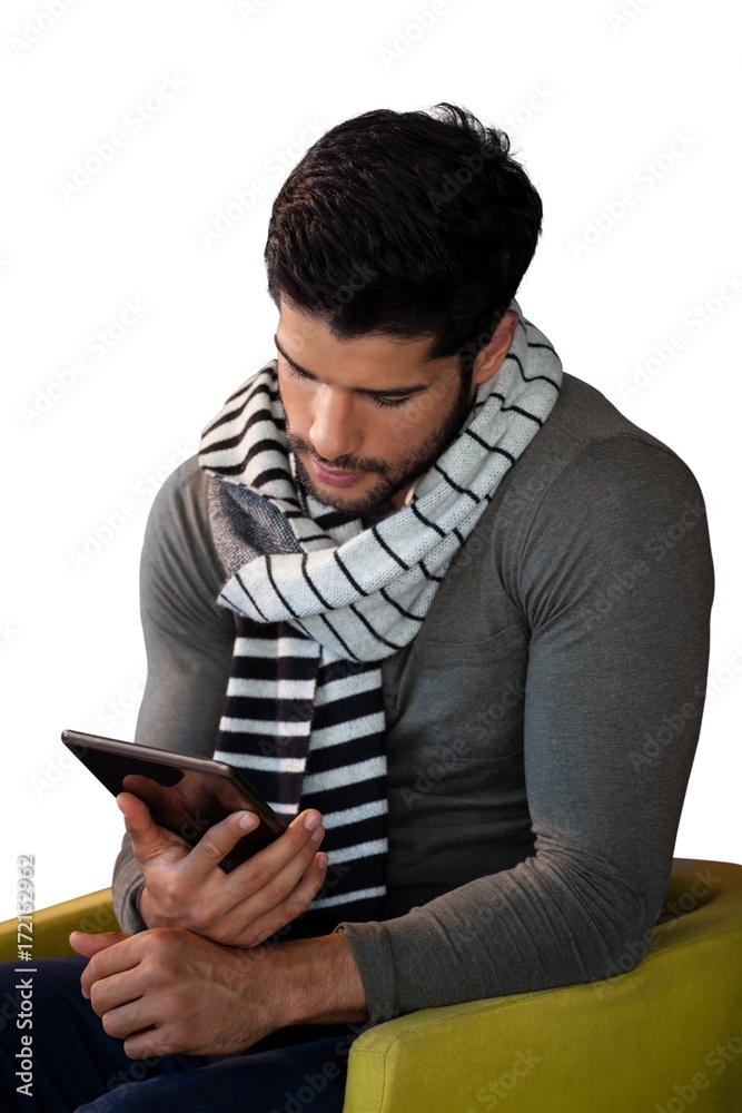 Man using digital tablet Man using digital tablet