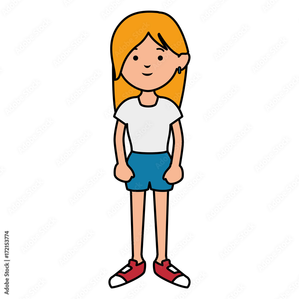 cute little girl avatar character