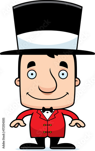 Cartoon Smiling Ringmaster Man