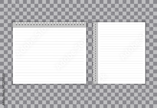 blank realistic spiral notepad notebook isolated on white vector
