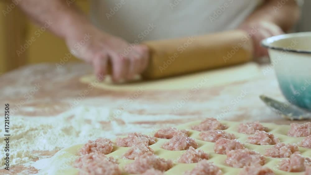 roll out a dough sheet on the table hd roll out a dough sheet on the table hd