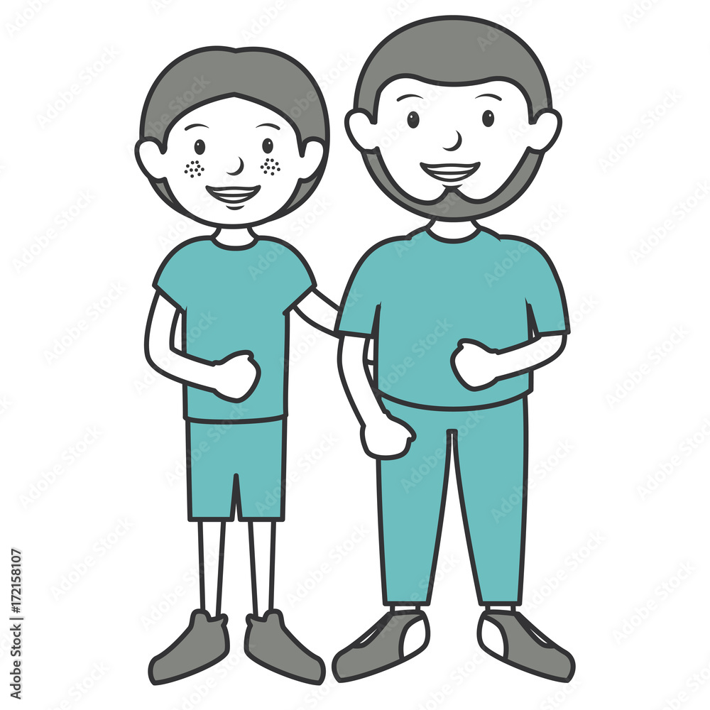 father with son avatars characters vector illustration design father with son avatars characters vector illustration design