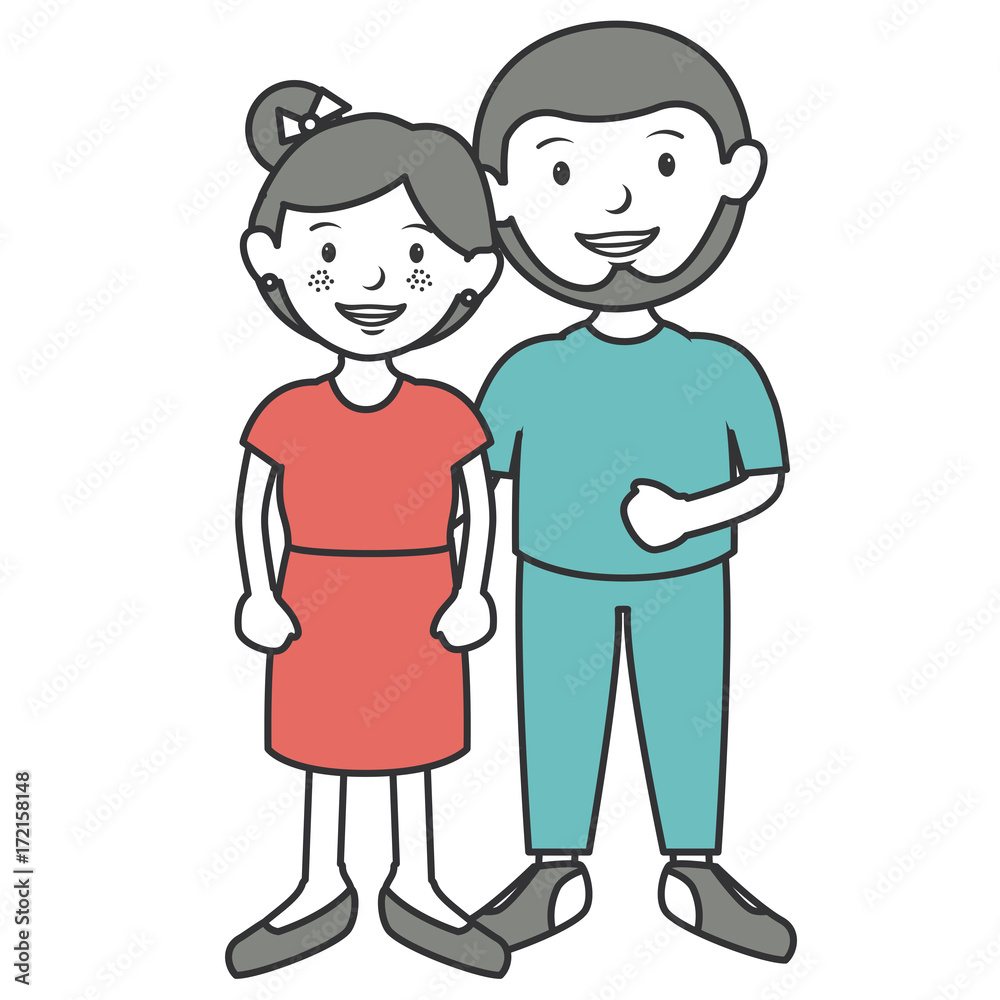 parent couple avatars characters vector illustration design parent couple avatars characters vector illustration design