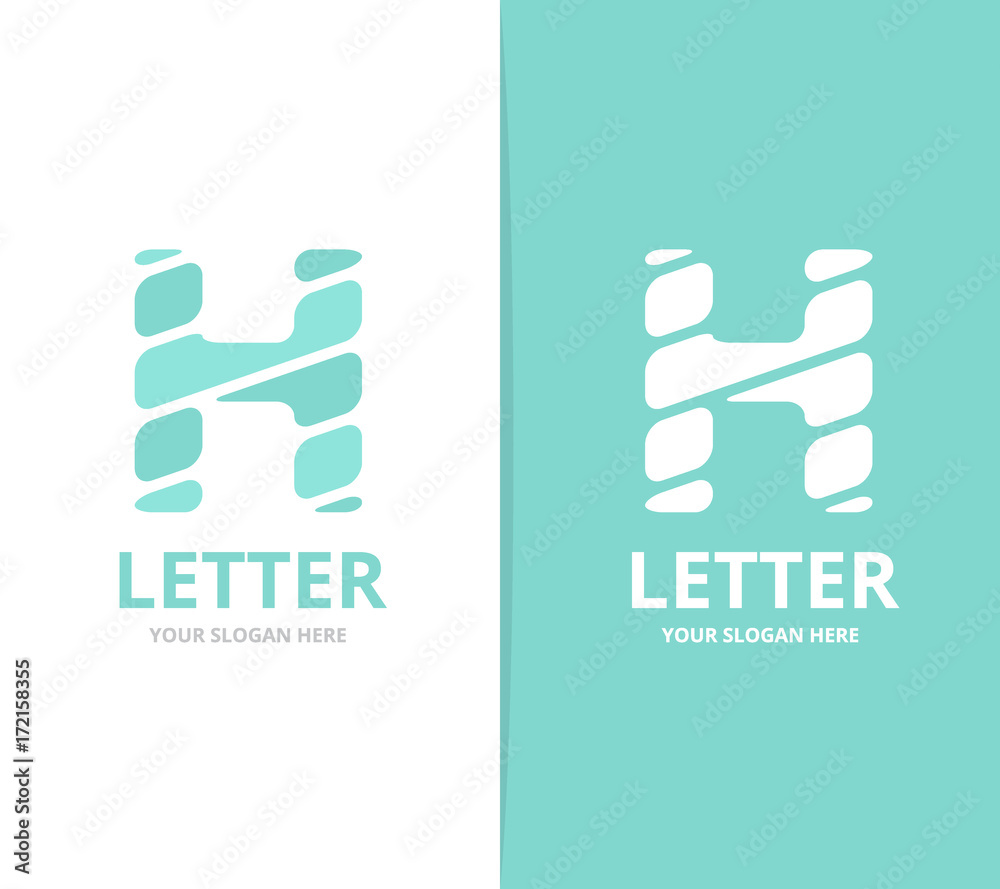 Unique vector letter H logo design template. Unique vector letter H logo design template.