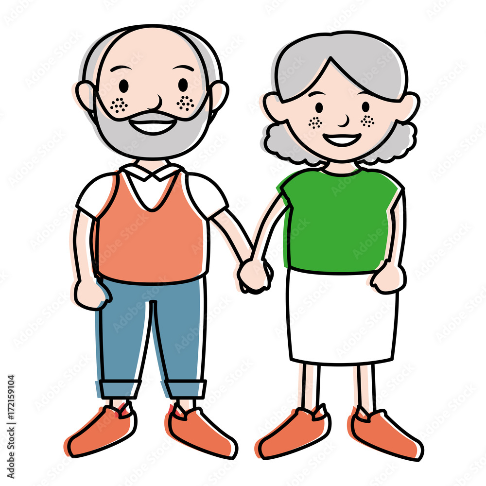 grandparents couple avatars characters