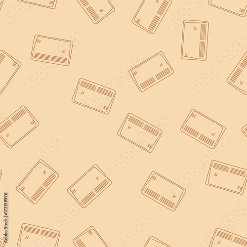 House Heating Vector Seamless Pattern