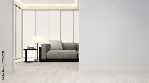 living room in apartment or hotel - Interior Design - 3D Rendering