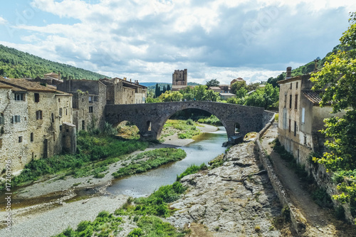 Bridge over a river in Lagrasse, France