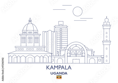 Wallpaper Mural Kampala City Skyline, Uganda Torontodigital.ca