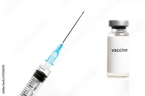 Syringe and vaccine capsule. Vaccination. World Immunization Day. Influenza. Hepatitis. Zika. Human papilloma virus. HIV.