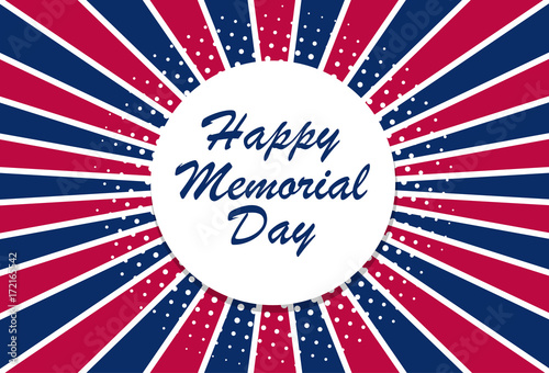 USA Memorial Day vector illustration background on stock