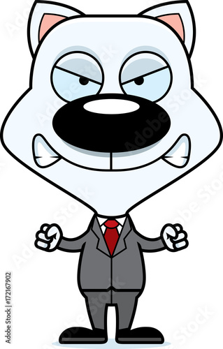 Cartoon Angry Businessperson Kitten