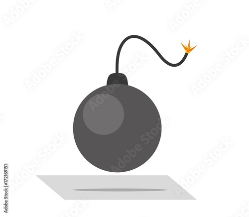black burning bomb