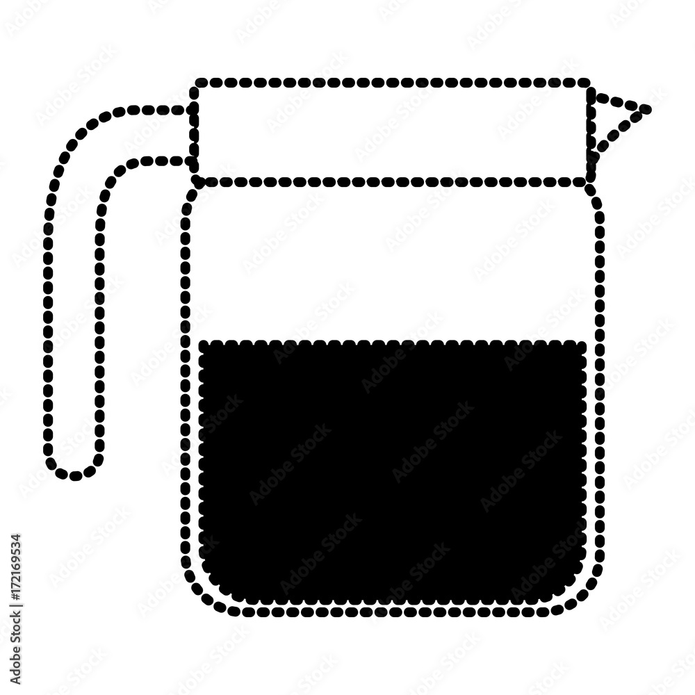 glass jar of coffee with handle silhouette dotted monochrome on white background vector illustration glass jar of coffee with handle silhouette dotted monochrome on white background vector illustration