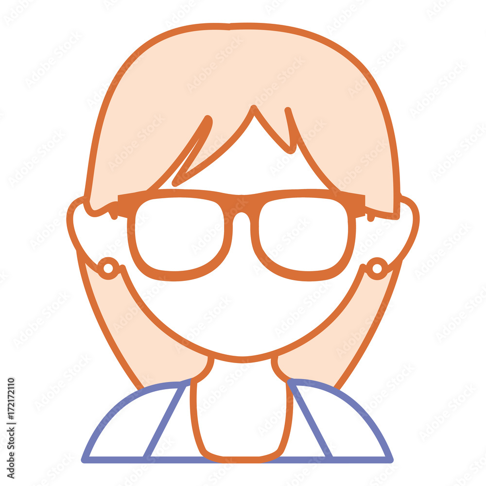 beautiful woman with glasses avatar character beautiful woman with glasses avatar character
