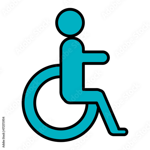 disabled sign isolated icon