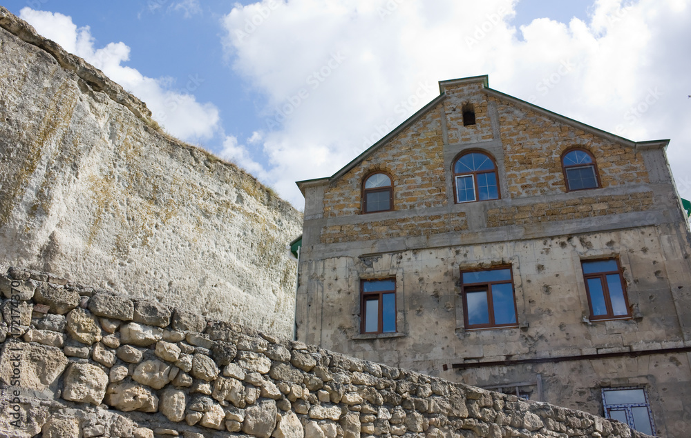 Inkerman cave monastery.Orthodox monastery in Crimea