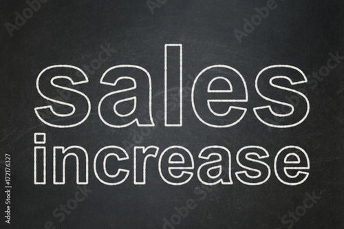 Advertising concept: Sales Increase on chalkboard background