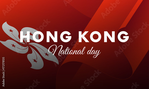 Hong Kong National day. Vector illustration.