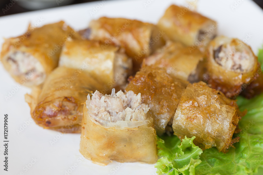 Rice noodle roll fried.vietnamese food Rice noodle roll fried.vietnamese food