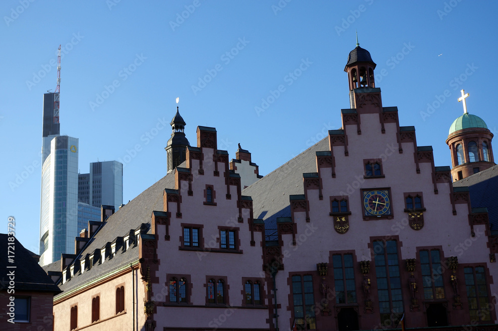 maisons de l’hôtel de ville à Francfort sur le main