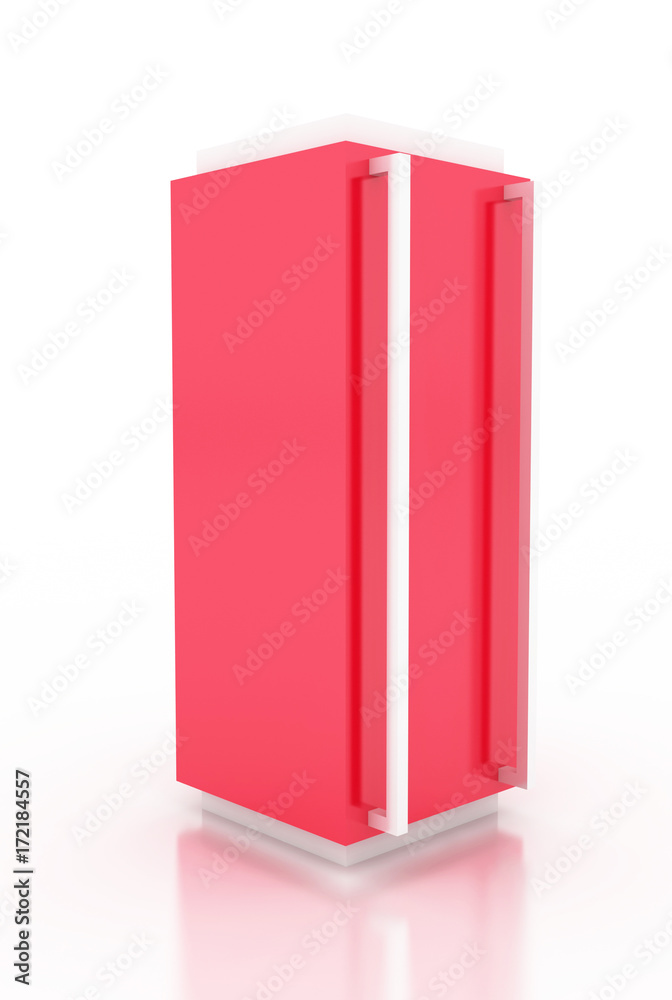 Original trade display, isolated on white, 3d rendering Original trade display, isolated on white, 3d rendering