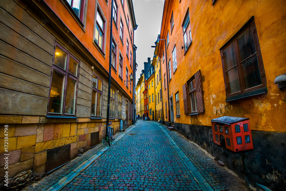 Fototapeta premium enge Gasse Stockholm