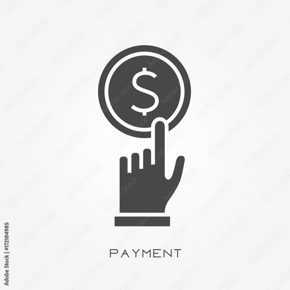 Silhouette icon payment Silhouette icon payment