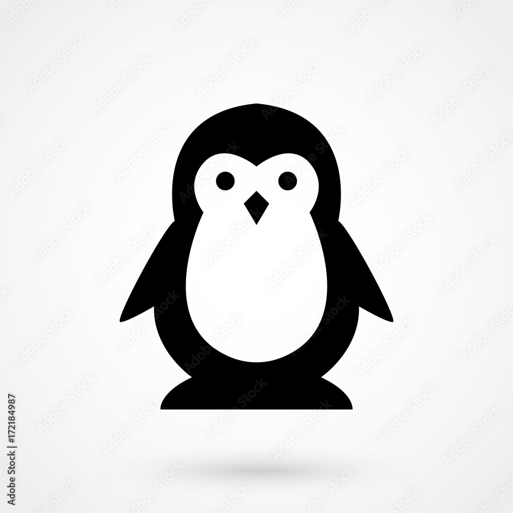Penguin egg symbol icon or logo template Penguin egg symbol icon or logo template