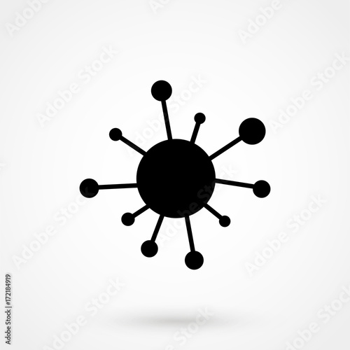 Virus grey icon.