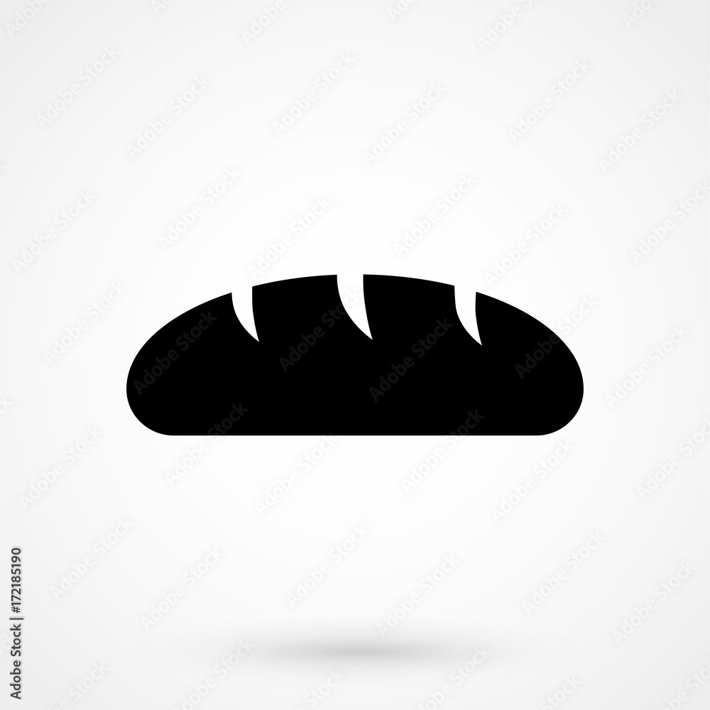 Bread icon Vector Illustration on the white background.