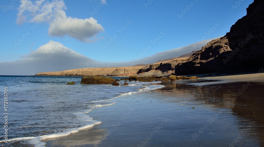 Beautiful beach landscape, coast of Jandia, Fuerteventura, Canary islands
