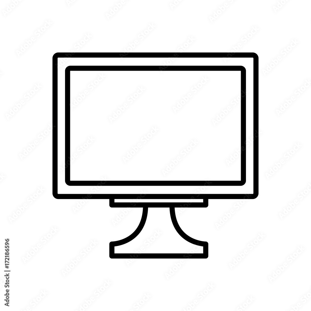 Computer monitor hardware icon vector illustration graphic design