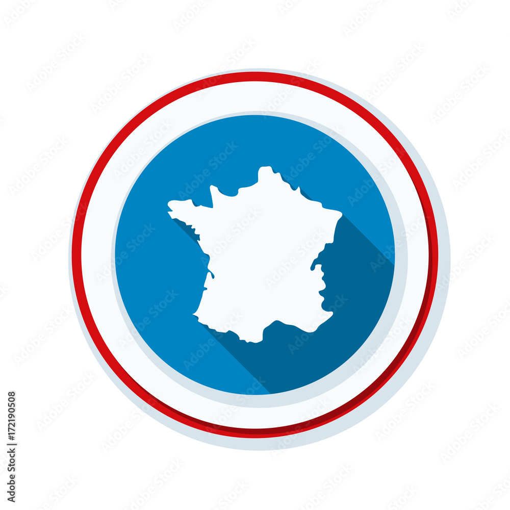 Obraz premium France button illustration