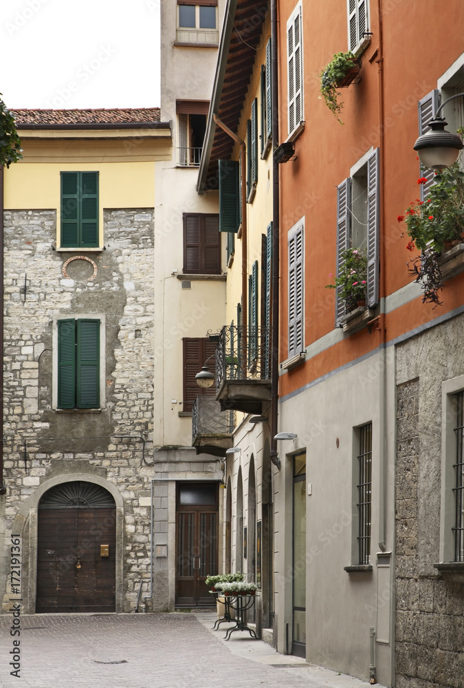 Old street in Como. Italy 
