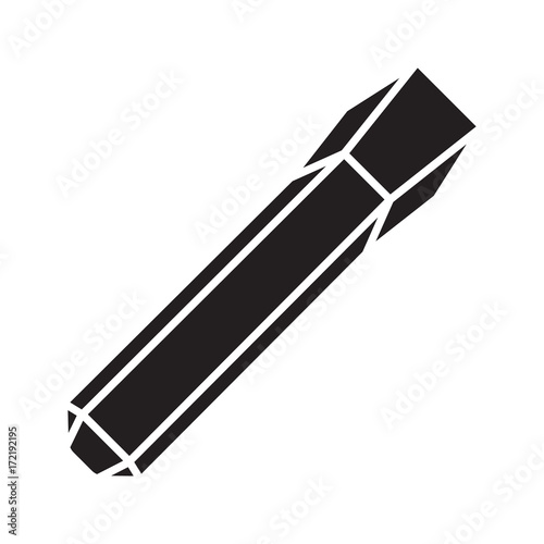 Iron chisel glyph icon