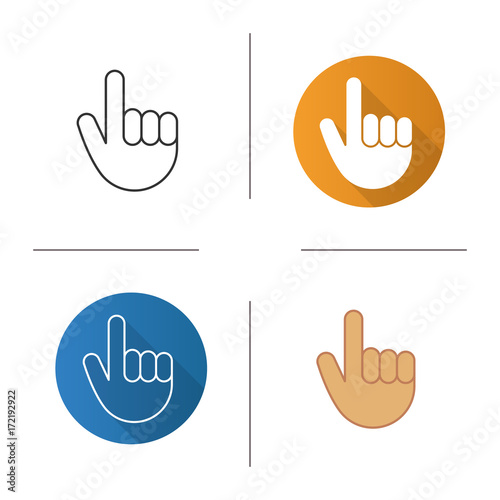 Attention hand gesture icon