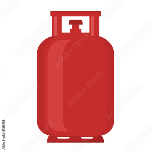 Red gas tank vector illustration.