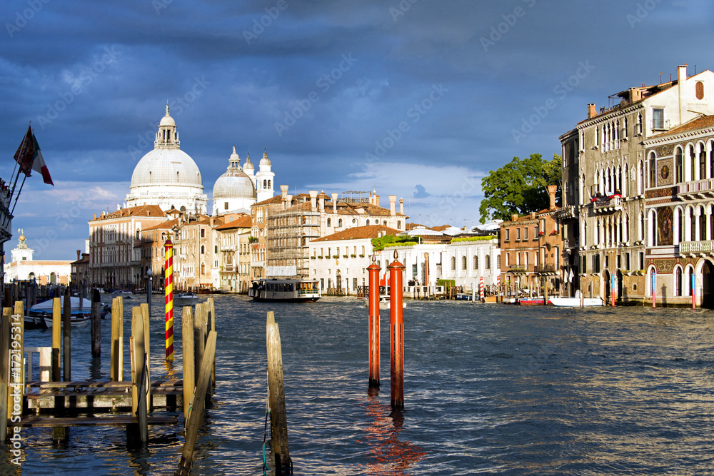 A view of canal and Venice, Italy