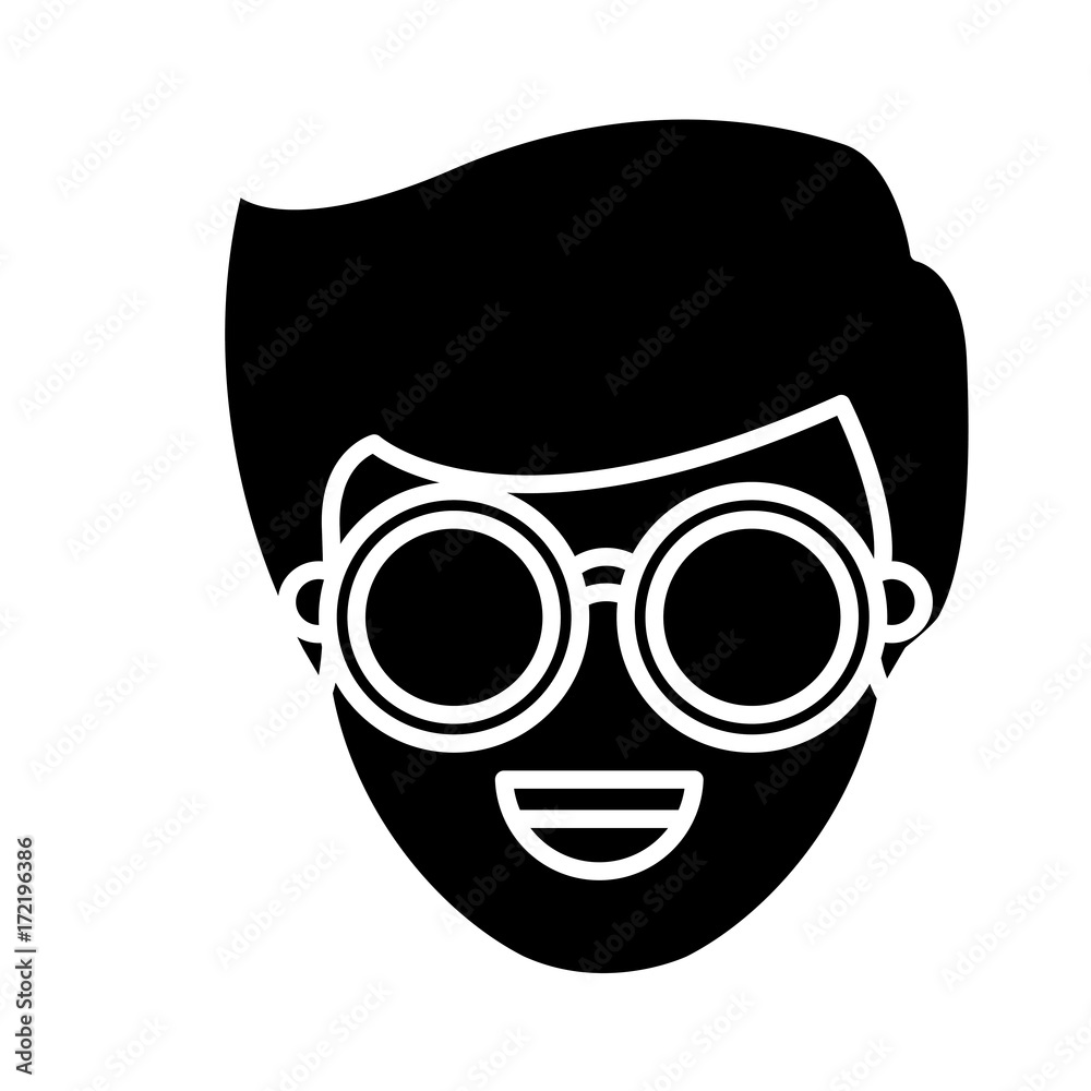 Man smiling cartoon icon vector illustration graphic design Man smiling cartoon icon vector illustration graphic design