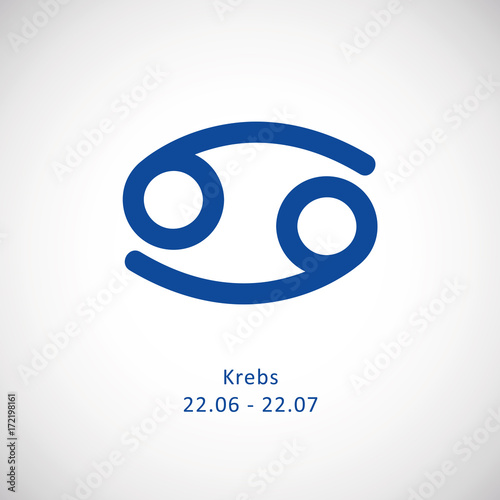sternzeichen symbol krebs blau