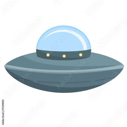 Ufo vector illustration isolated on white background.