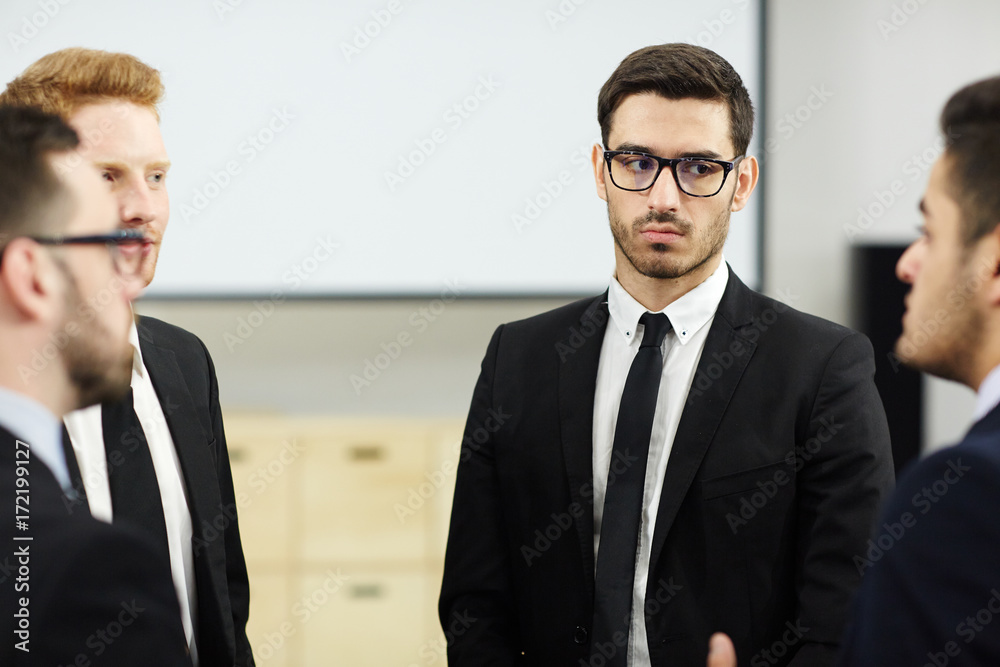Several financial experts gathered for meeting to discuss situation on the market Several financial experts gathered for meeting to discuss situation on the market